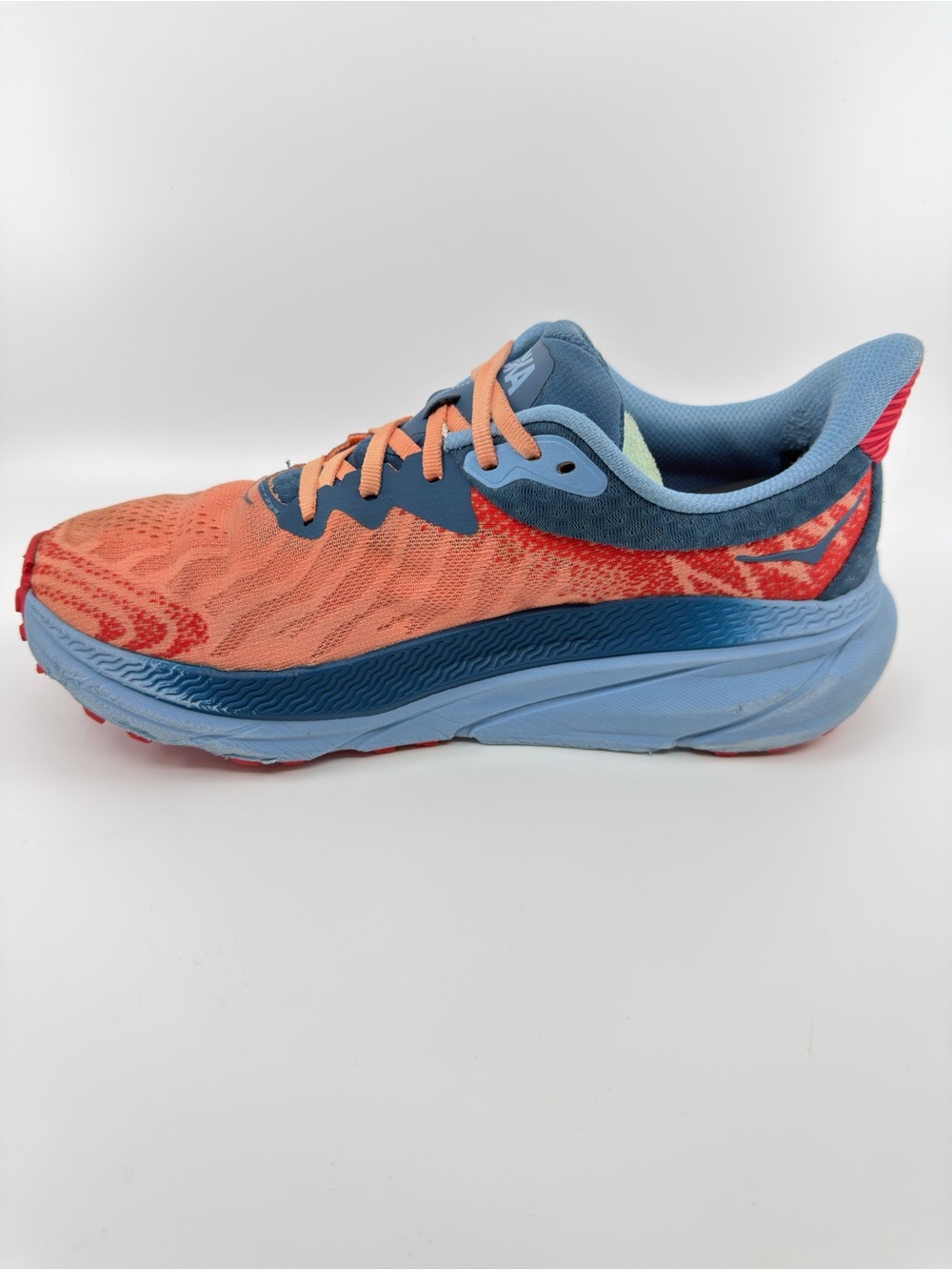 Hoka Challenger ATR 7 Color Papaya/Real Teal SZ 10 - Picture 5 of 12